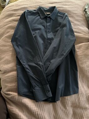 Ben Sherman Dark Navy Pinstripe Button-Up Shirt